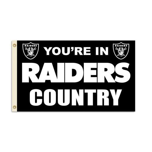Oakland Raiders NFL You're in Raiders Country 3'x5' Banner Flag