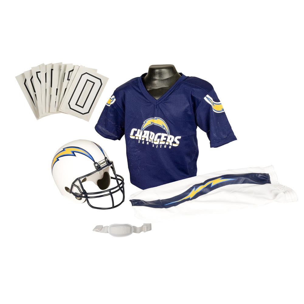 San Diego Chargers Youth NFL Deluxe Helmet and Uniform Set (Medium)