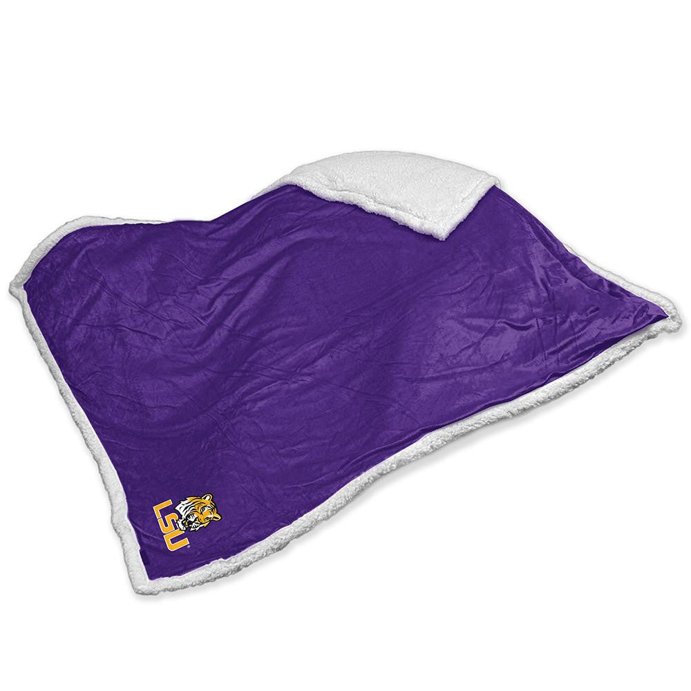 LSU Tigers NCAA Soft Plush Sherpa Throw Blanket (50in x 60in)