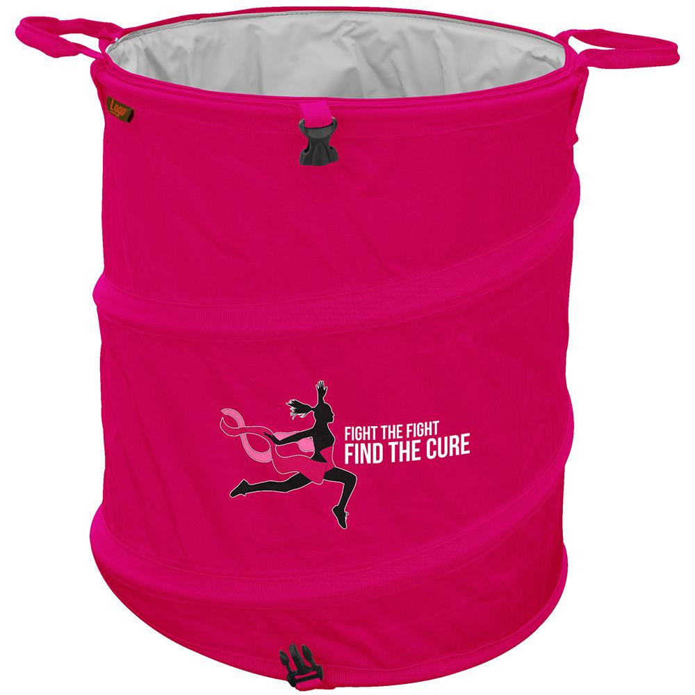 Breast Cancer Awareness Collapsible Trash Can