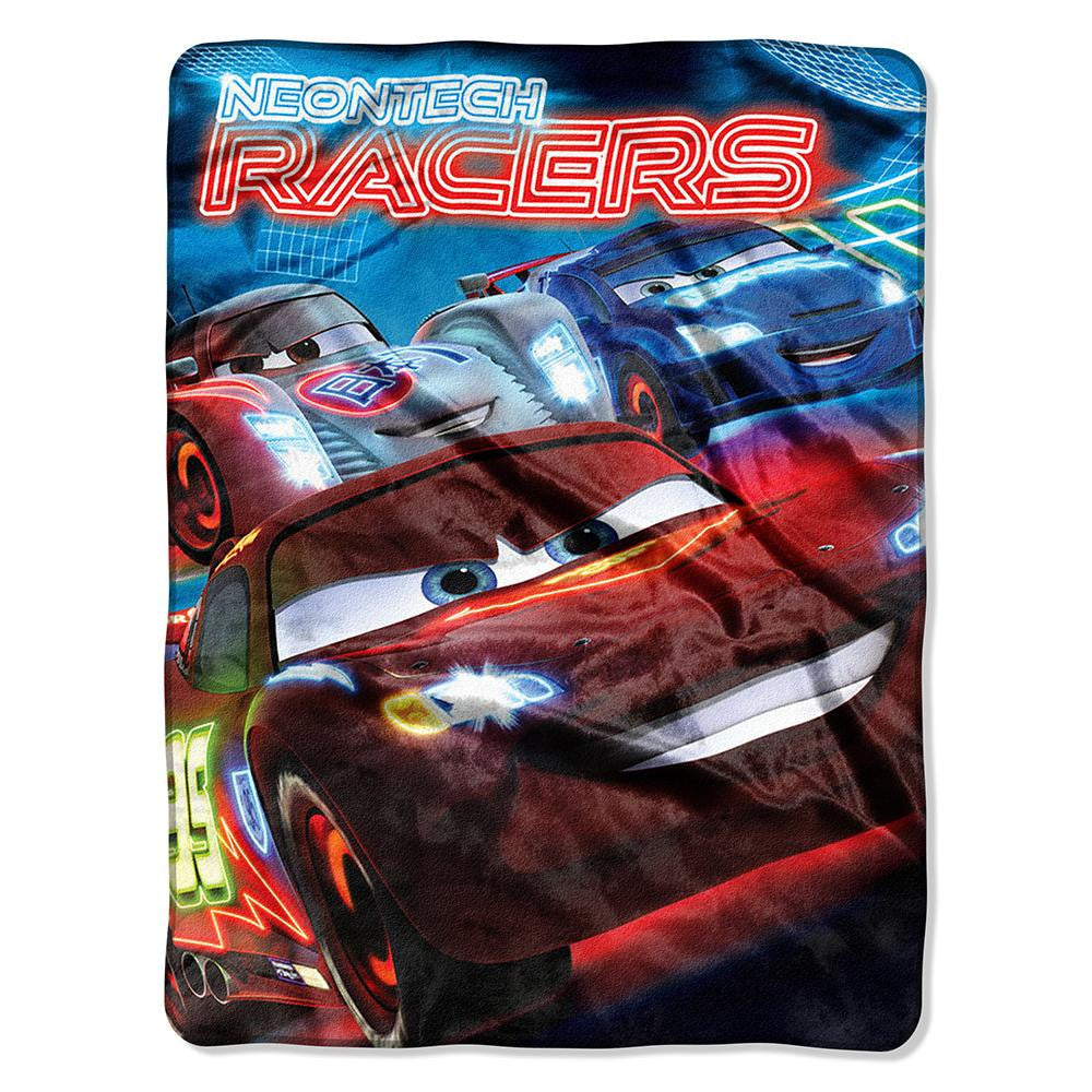 Cars 2 Neon Tech Micro Raschel Blanket (46in x 60in)