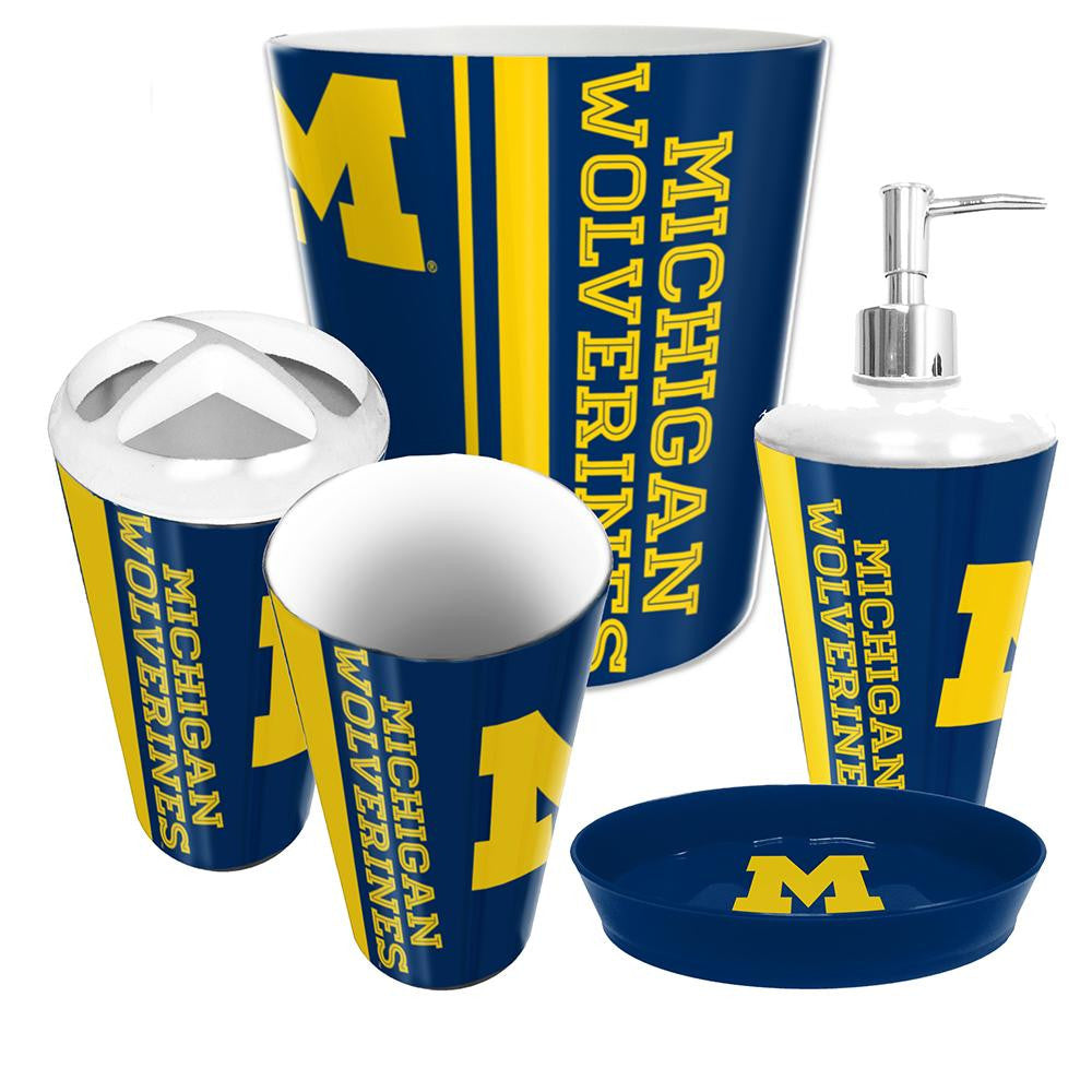 Michigan Wolverines NCAA Complete Bathroom Accessories 5pc Set