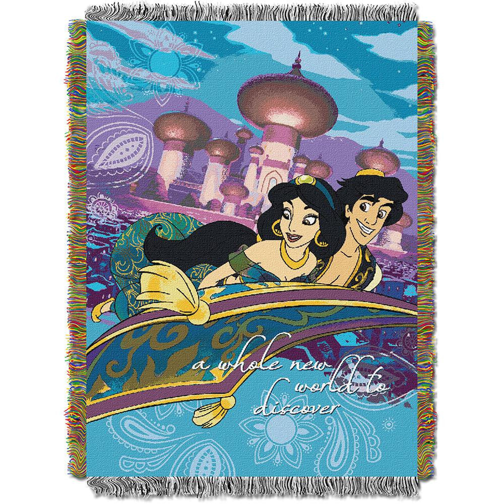 Disney Aladin A Whole New World 051 Woven Tapestry Throw Blanket (48x60)