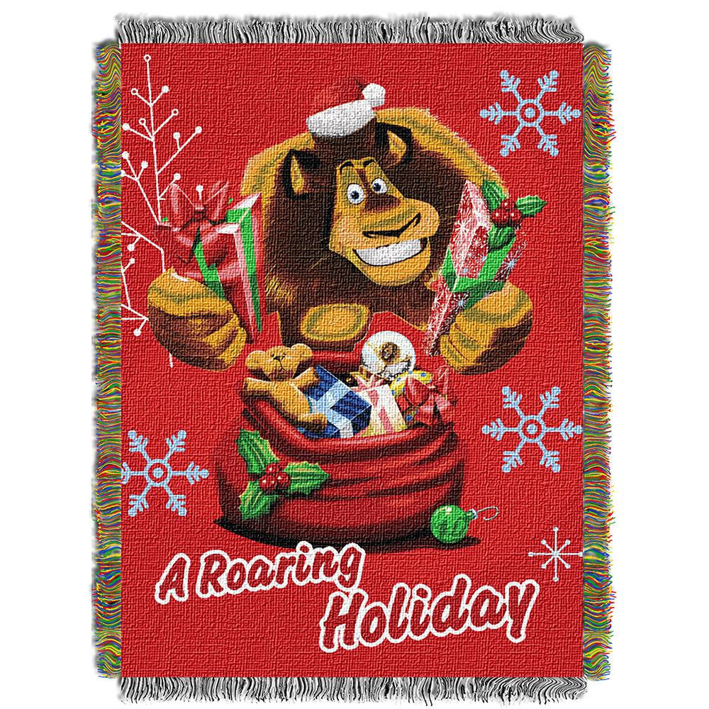 Madascar A Roaring Holiday Woven Tapestry Throw (48inx60in)
