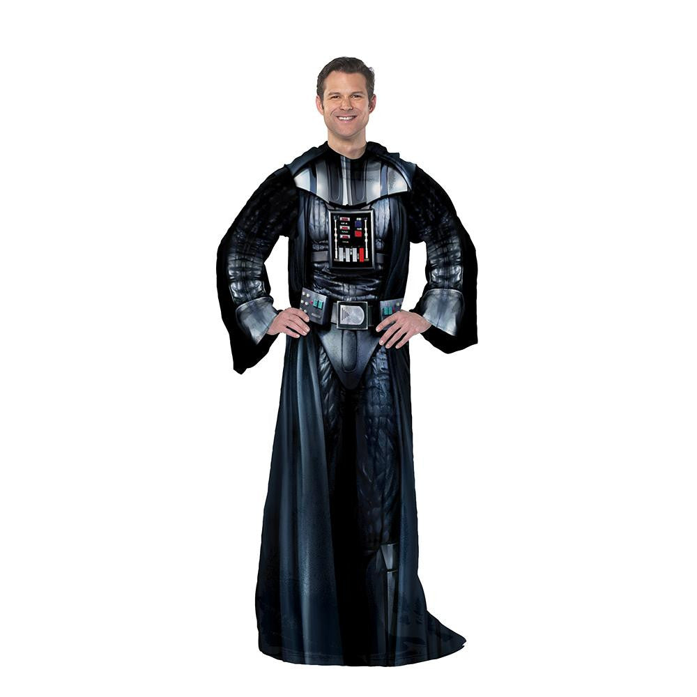 Star Wars Classic - Being Darth Vader Adult Uniform Comfy Throw Blanket w- Sleeves