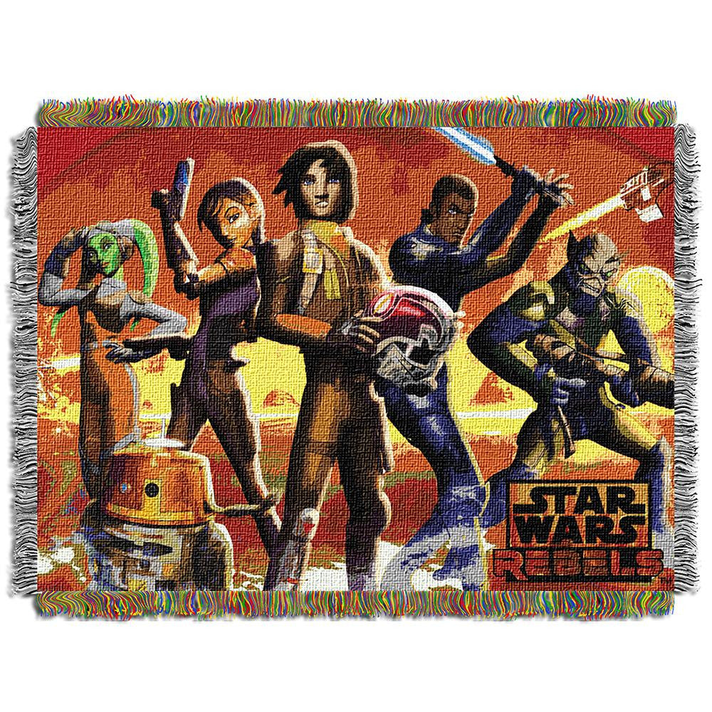 Star Wars Red Hot Rebels Woven Tapestry Throw (48inx60in)