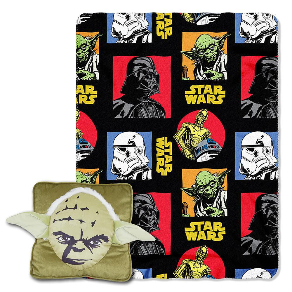 Star Wars Yoda 3D Pillow & Throw Set