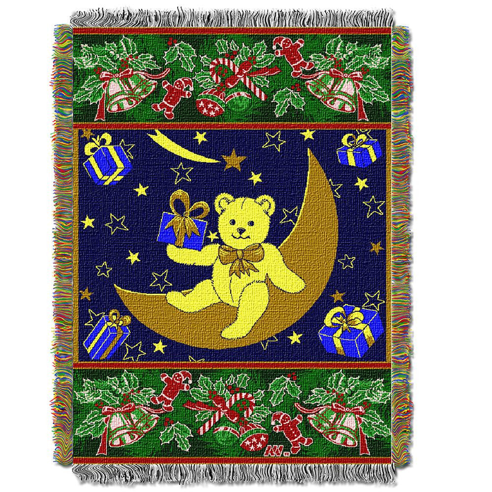 Holiday Bears Woven Tapestry Throw (48inx60in)