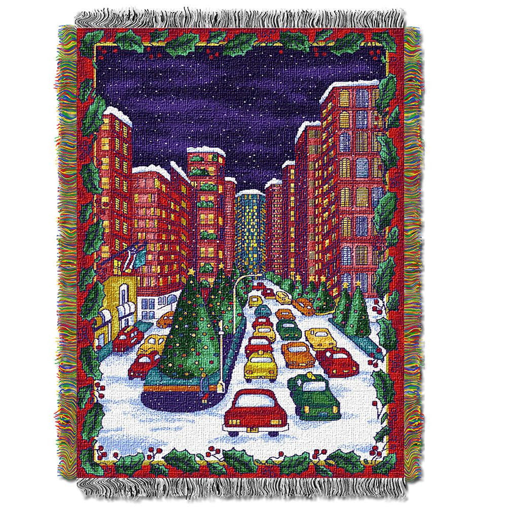 Holiday Citye Woven Tapestry Throw (48inx60in)