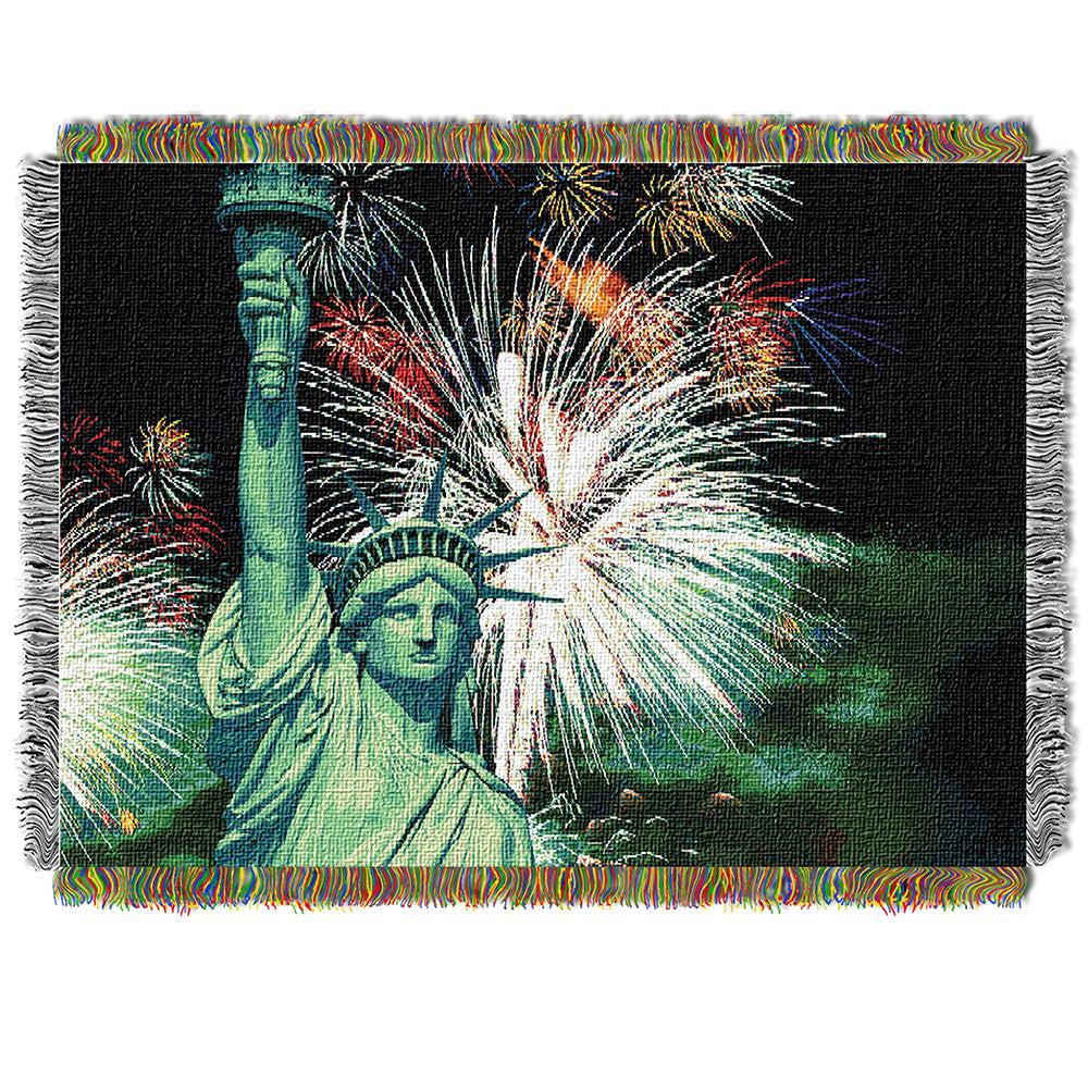Lady Liberty Woven Tapestry Throw (48inx60in)