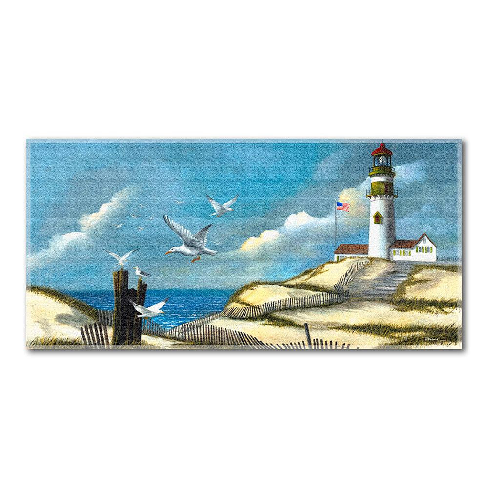 Hautman Bros. - Song The Sea Gulls Fiber Reactive Beach Towel (28in x 58in)