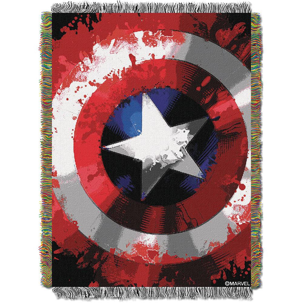 Marvel Comics Star Shield 051 Woven Tapestry Throw Blanket (48x60)