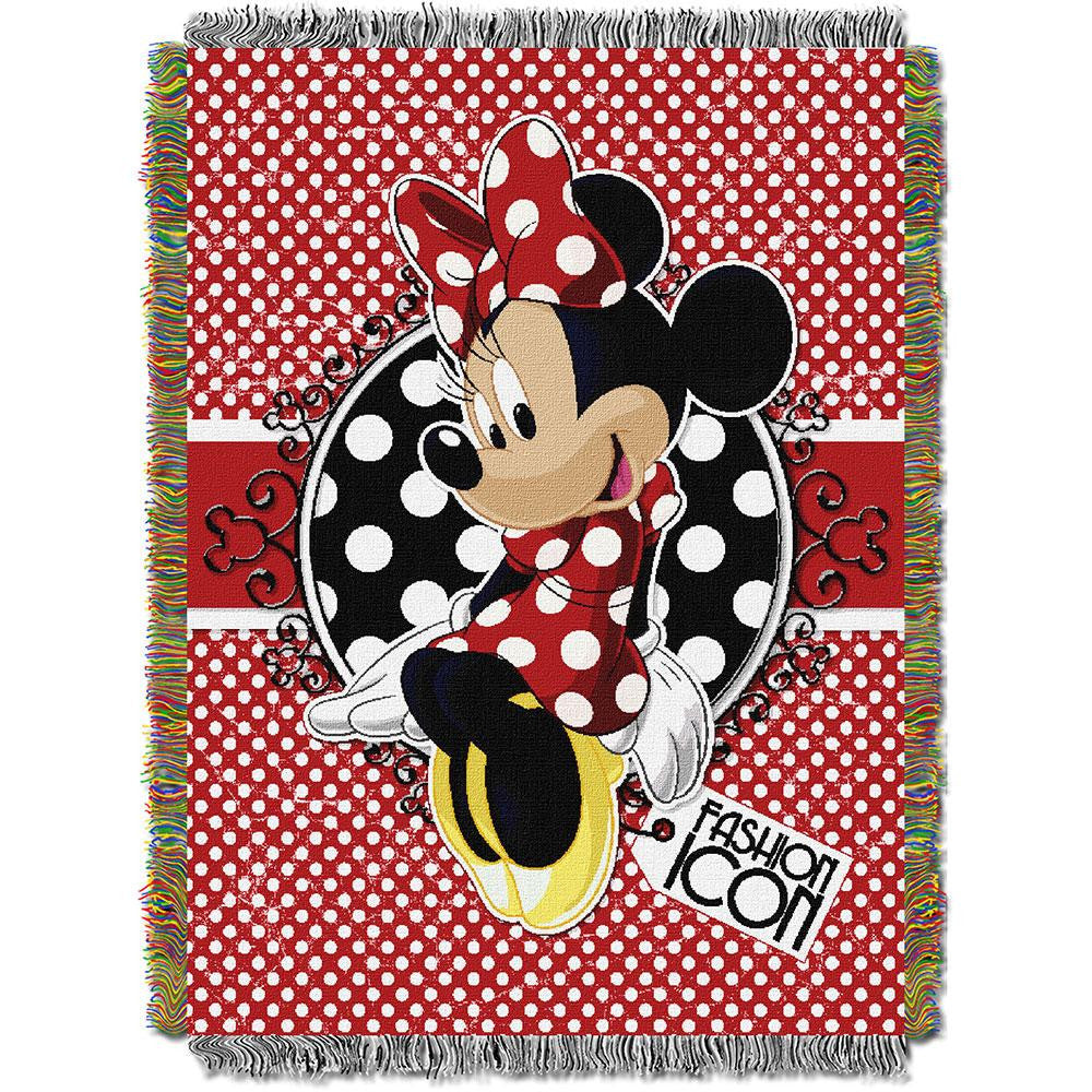 Minnie Bowtique-Forever Minnie 051 Woven Tapestry Throw Blanket (48x60)