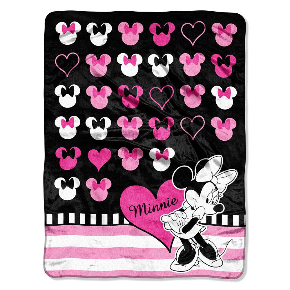 Mickey Love Minnie Micro Raschel Blanket (46in x 60in)
