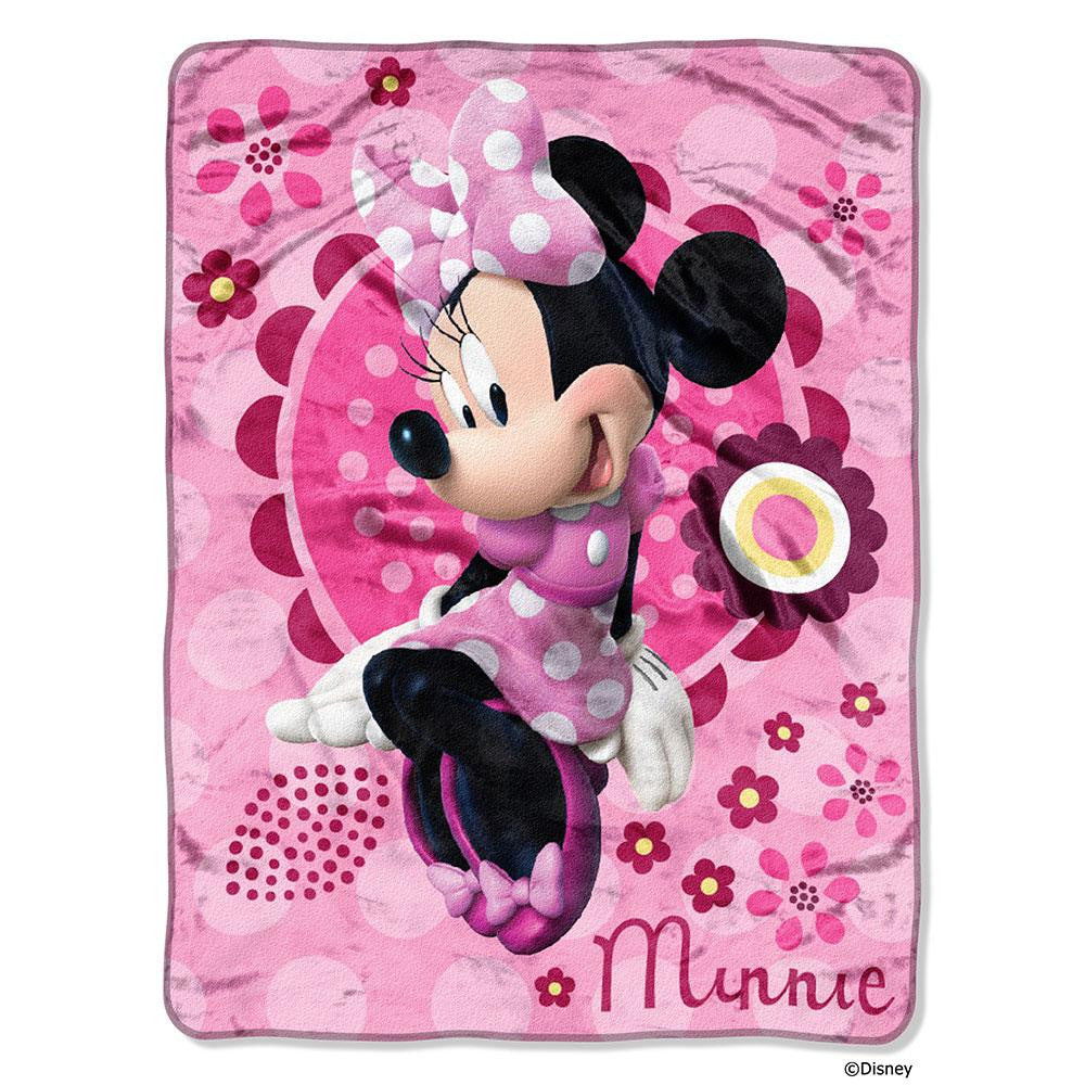 Minnie's Bow-Tique-Minnie Bouquest Micro Raschel Blanket (46in x 60in)