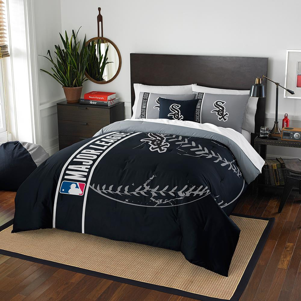 Chicago White Sox MLB Full Comforter Set (Soft & Cozy) (76 x 86)
