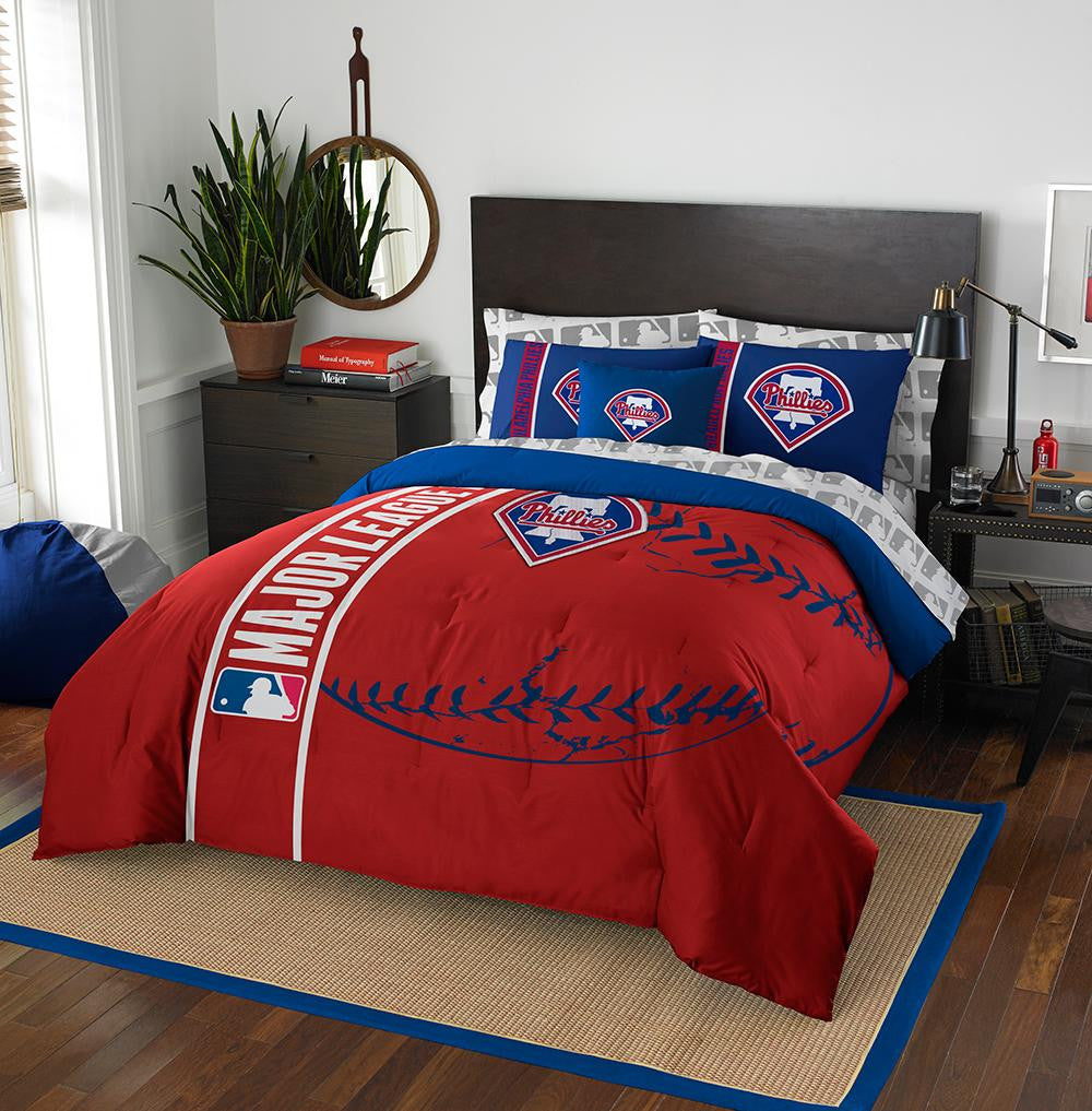 Philadelphia Phillies MLB Full Comforter Bed in a Bag (Soft & Cozy) (76in x 86in)