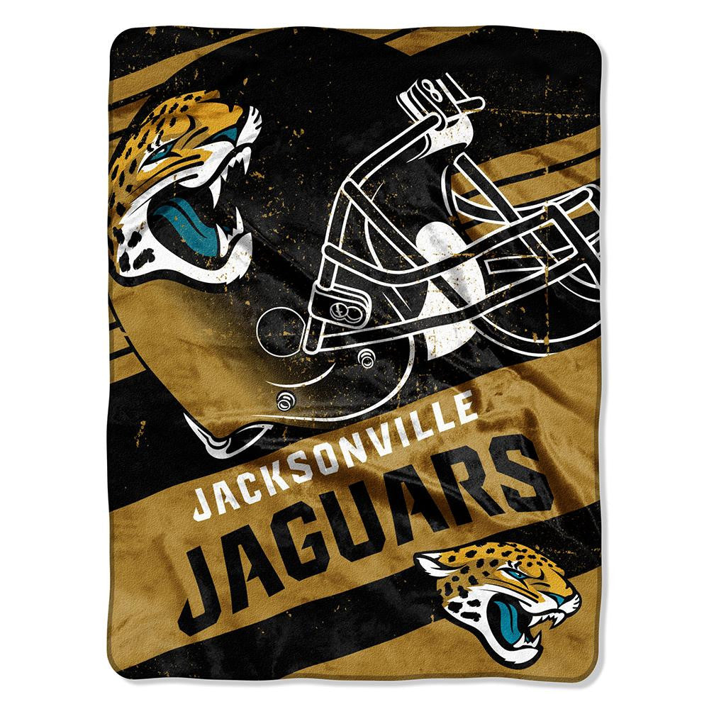 Jacksonville Jaguars NFL Micro Raschel Blanket (Deep Slant Series) (46in x 60in)