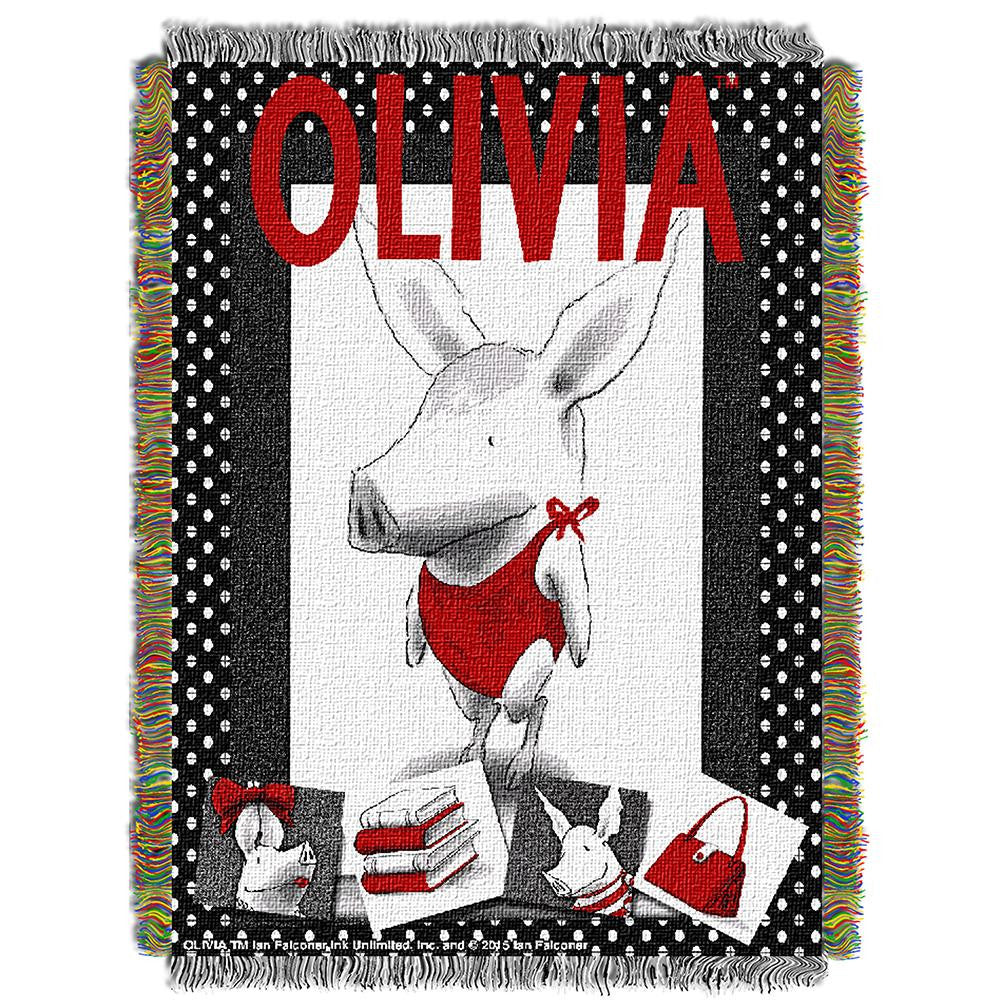 Dreamworks Olivia Star Woven Tapestry Throw (48inx60in)