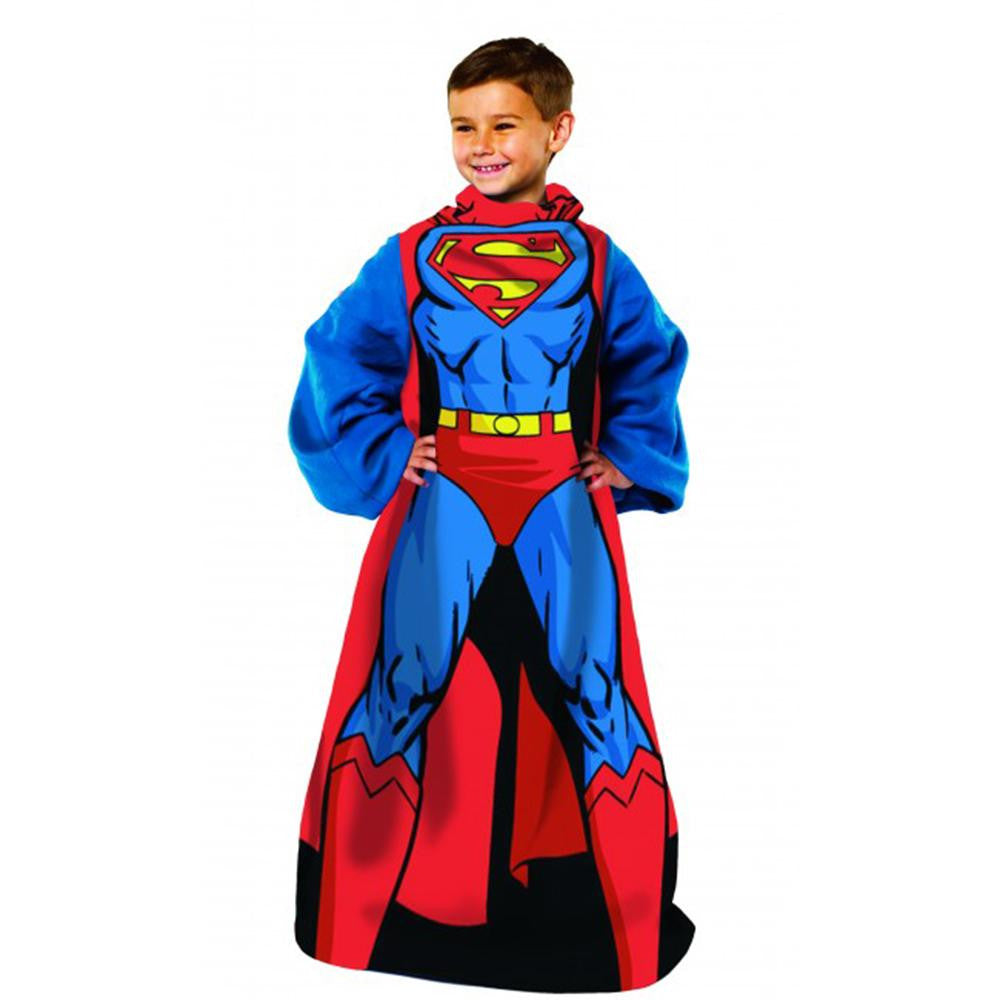 Superman Being Superman Youth Comfy Throw Blanket w-Sleeves