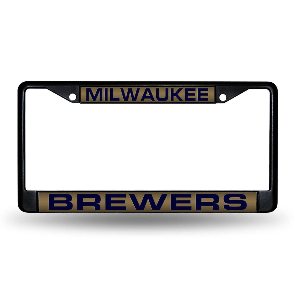 Milwaukee Brewers MLB Laser Cut Black License Plate Frame