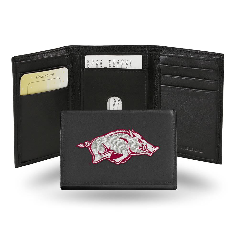 Arkansas Razorbacks Embroidered Trifold Wallet