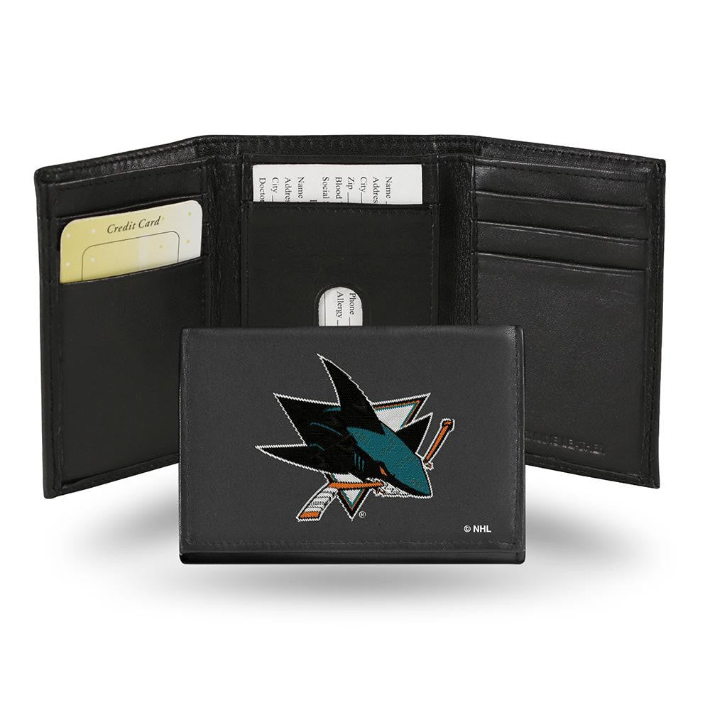 San Jose Sharks Embroidered Trifold Wallet