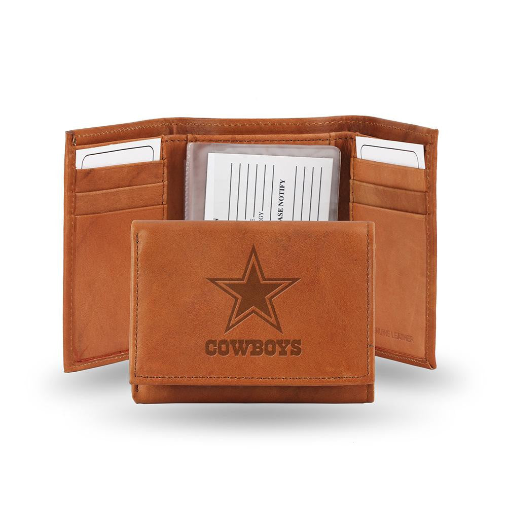Dallas Cowboys Tri-Fold Wallet (Pecan Cowhide)