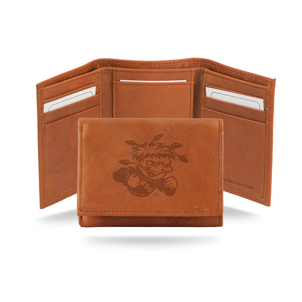Wichita State Shockers Tri-Fold Wallet (Pecan Cowhide)