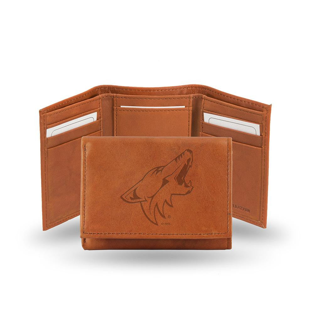 Phoenix Coyotes Tri-Fold Wallet (Pecan Cowhide)