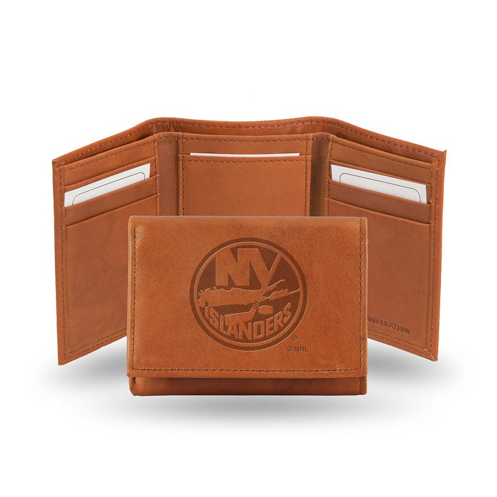 New York Islanders Tri-Fold Wallet (Pecan Cowhide)