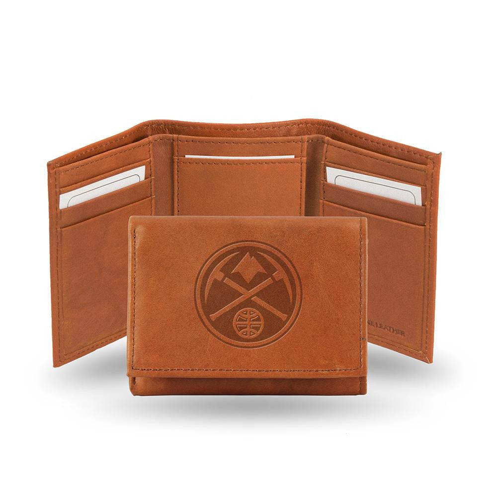 Denver Nuggets Tri-Fold Wallet (Pecan Cowhide)
