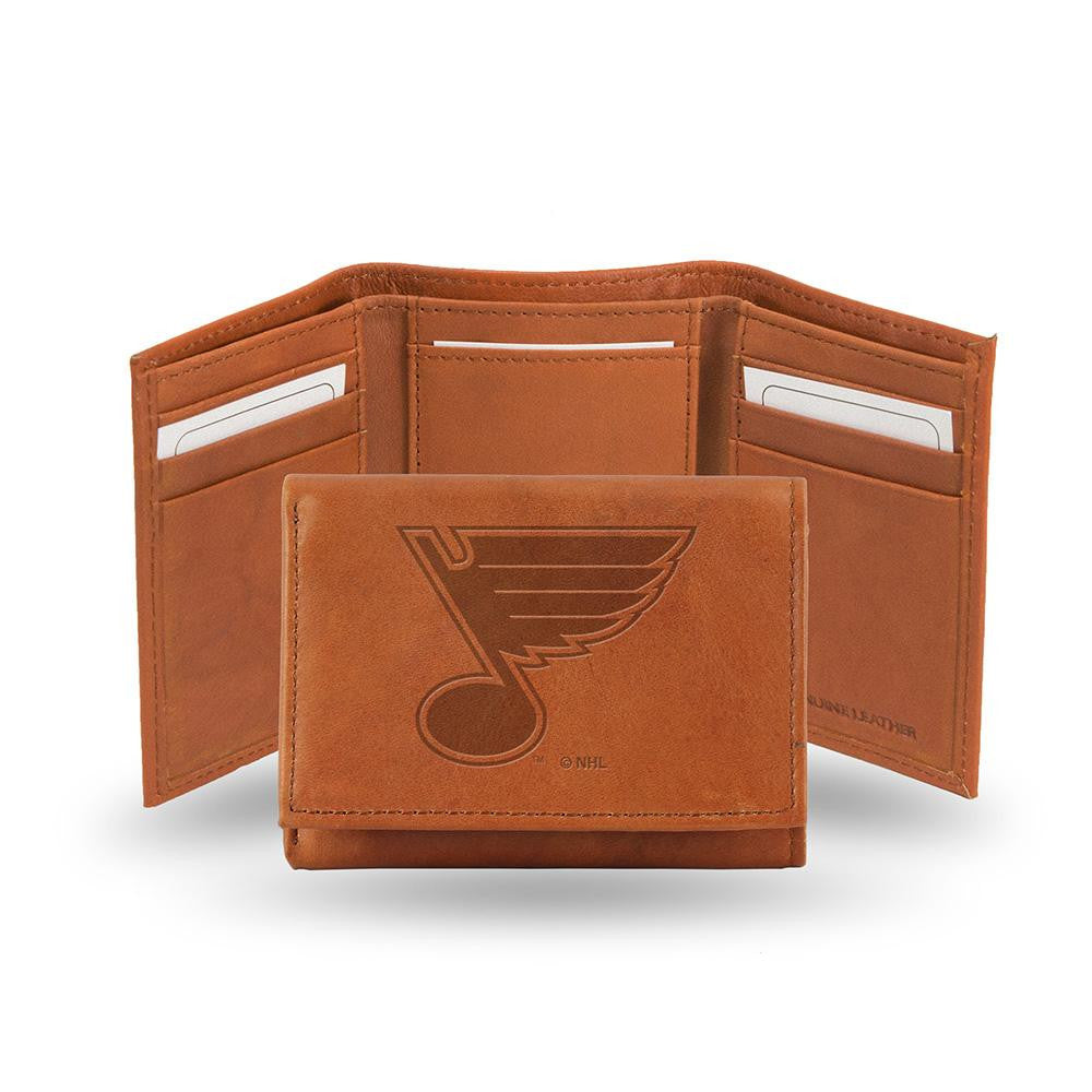 St. Louis Blues Tri-Fold Wallet (Pecan Cowhide)