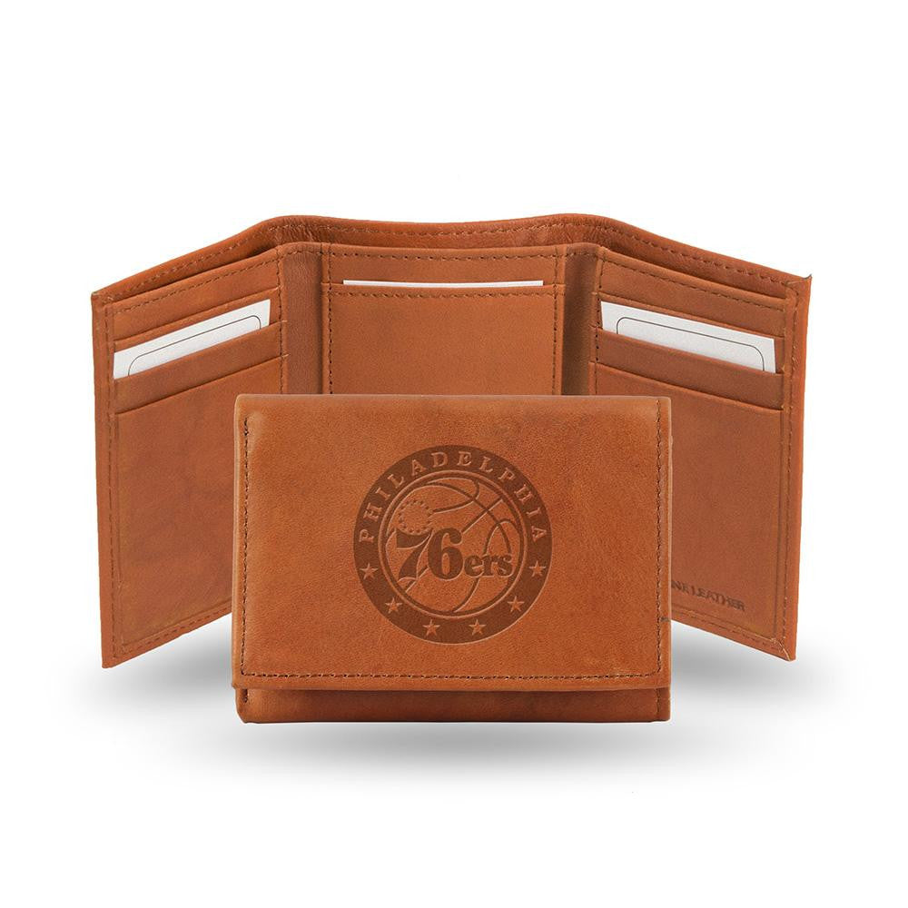 Philadelphia 76ers Tri-Fold Wallet (Pecan Cowhide)