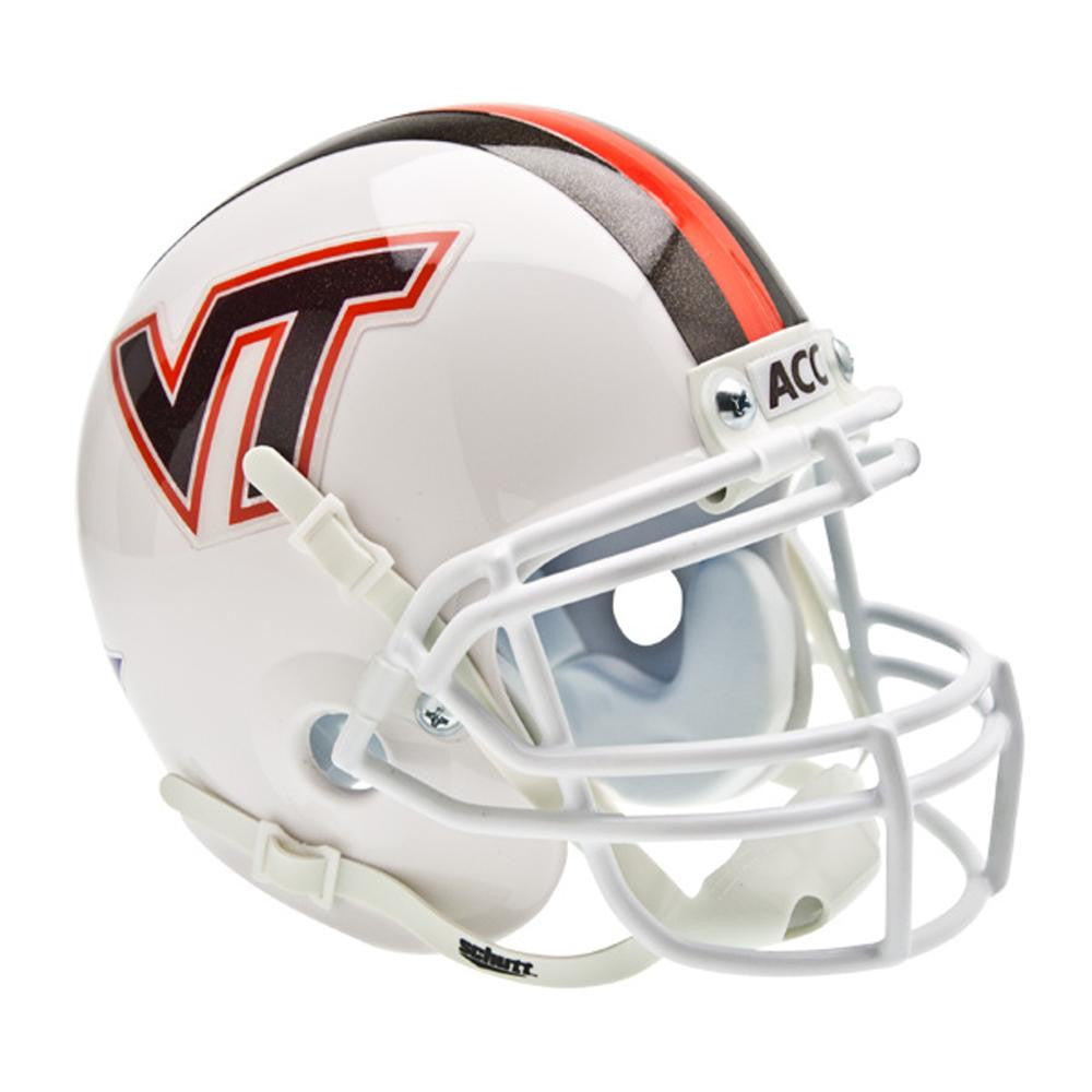 Virginia Tech Hokies NCAA Authentic Mini 1-4 Size Helmet (Alternate White w-Stripe 3)