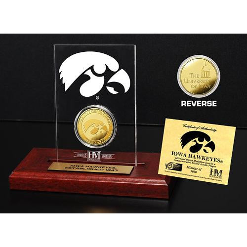 University of Iowa 24KT Gold Coin Etched Acrylic