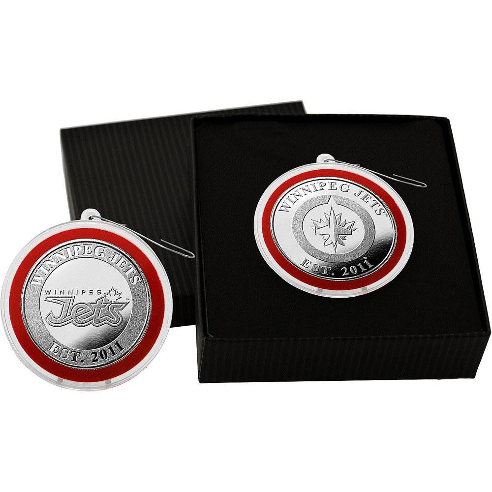 Winnipeg Jets Silver Coin Ornament