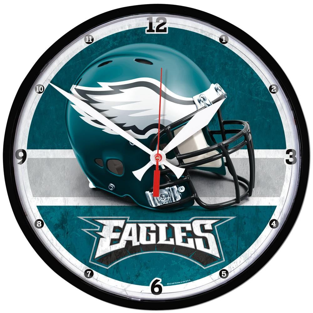 Philadelphia Eagles NFL Round Wall Clock