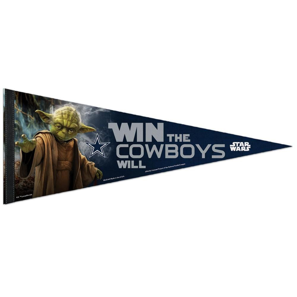 Dallas Cowboys NFL Star Wars Yoda Premium Pennant (12in. x 30in.)