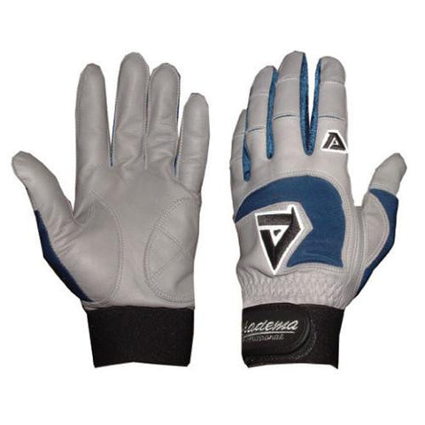 Adult Gray Batting Gloves (Royal)