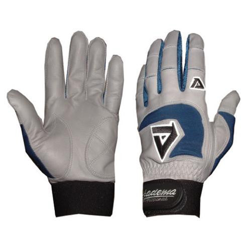 Adult Gray Batting Gloves (Royal) (2X Large)