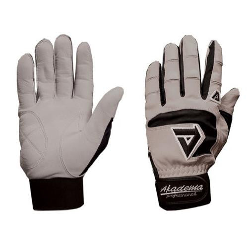 Adult Gray Batting Gloves (Black)