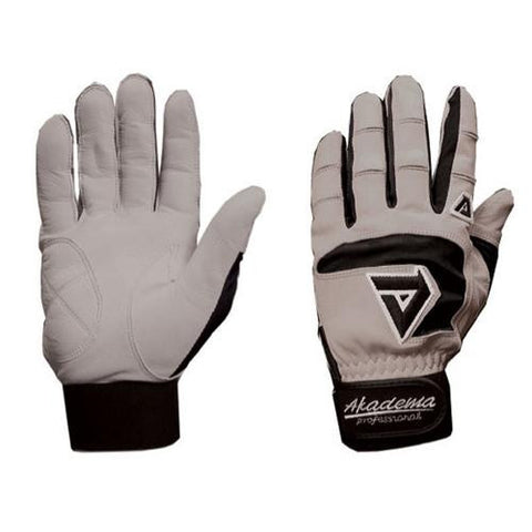 Adult Gray Batting Gloves (Black) ( Large)