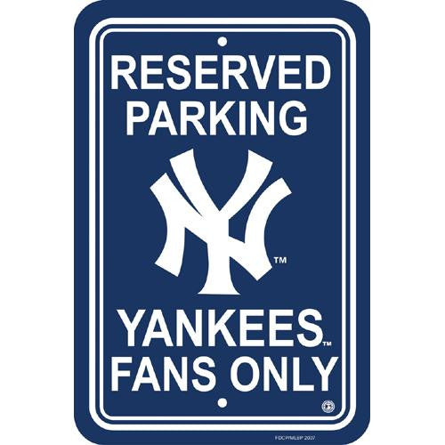 New York Yankees MLB Plastic Parking Sign