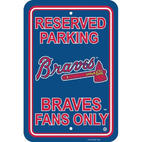 Atlanta Braves MLB Plastic Parking Sign