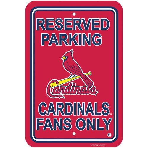 St. Louis Cardinals MLB Plastic Parking Sign