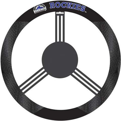 Colorado Rockies MLB Poly-Suede Steering Wheel Cover