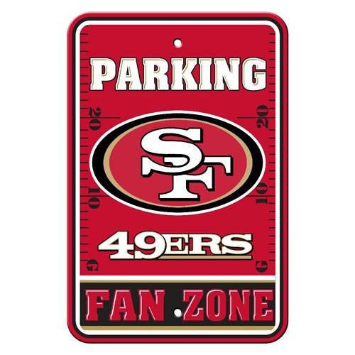 San Francisco 49Ers NFL Plastic Parking Sign (Fan Zone) (12 x 18)