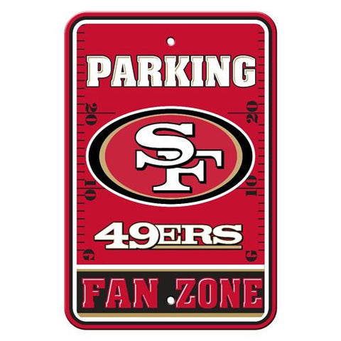 San Francisco 49Ers NFL Plastic Parking Sign (Fan Zone) (12 x 18)