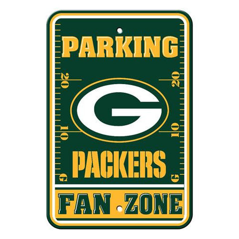 Green Bay Packers NFL Plastic Parking Sign (Fan Zone) (12 x 18)